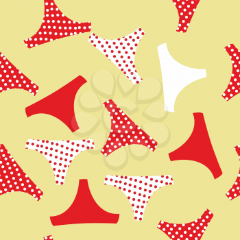 Seamless pattern panties woman. Vector illustration