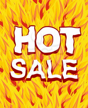 hot sale on a background fire.