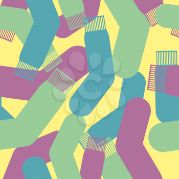 Military socks texture. Camouflage army seamless pattern of colored socks. Sofa armies.
