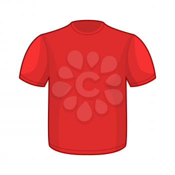 Red T-shirt template. Empty clothes for your design