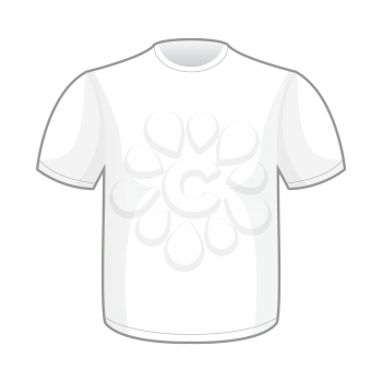 White T-shirt for your design. Pure empty isolated clothes.