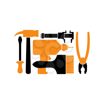 Repair logo. Repairs Tool emblem. Instrument sign. Industrial locksmith Tools
