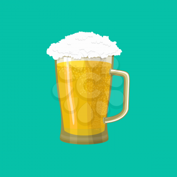 Beer Mug isolated. pot alcohol. Foam drink

