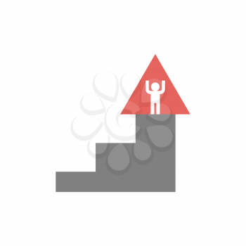 Career ladder logo. Steps sign. Climbing emblem.
