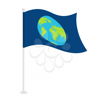 Flag earth. Official national symbol of planet. Traditional paced flag galaxy

