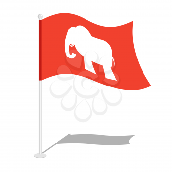 Republican elephant Flag. National flag of presidential election in America. State symbol of United States political party
