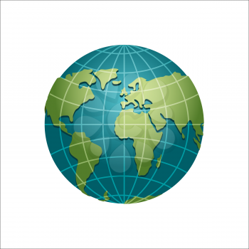 Planet earth globe. Model of sphere. Astronomical objects or celestial atlas
