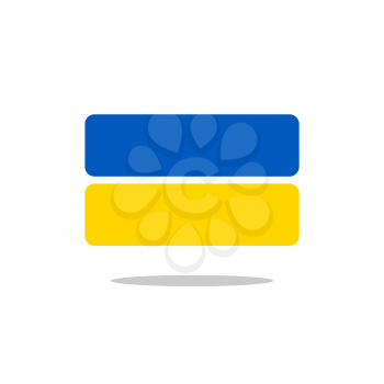 Ukraine flag state symbol stylized geometric elements

