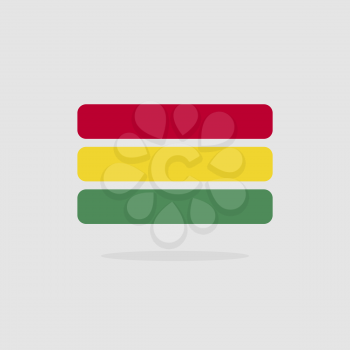Bolivia flag state symbol stylized geometric elements
