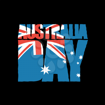 Australia Day. patriotic holiday. Australian flag in grunge style.