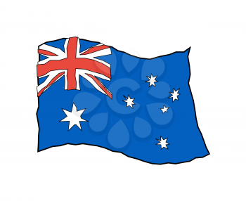 Australia flag in grunge style. Australian national banner
