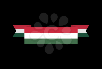 Hungary flag isolated. Hungarian ribbon banner. state symbol
