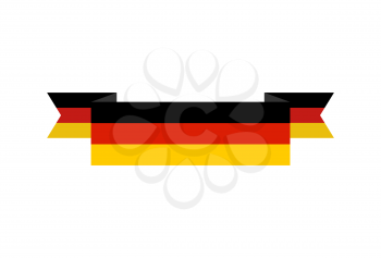 Germany flag isolated. German ribbon banner. state symbol
