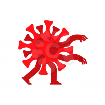 Coronavirus run. Virus is coming. Pandemic virus. Global epidemic disease 2019-nCoV    