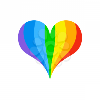LGBT Rainbow Heart. Symbol of love fo sexual community