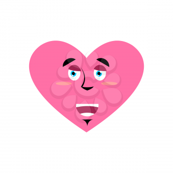 Love happy Emoji. Heart merry emotion Isolated 