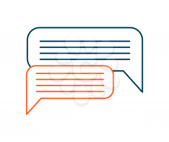 Dialog messaging bubble sign. concept of communication. Business icon symbol speak
