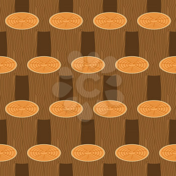 log seamless pattern. Wooden billet background. Woodpile Ornament

