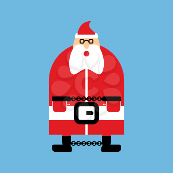 Arrested Santa Claus in handcuffs. Vector illustration