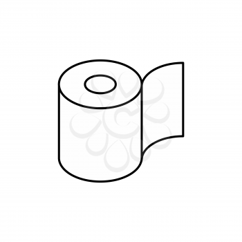 Toilet paper roll icon. Symbol for packing. Vector illustration
