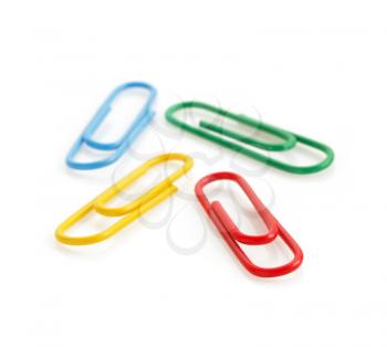paper clips isolated on white background