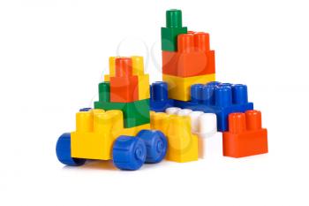 assemble of colorful plastic bricks