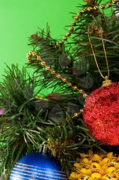 christmas ornament on the fir tree
