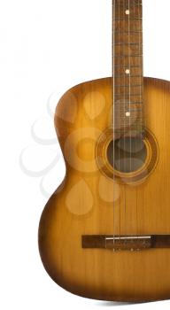 classical guitar isolated on white background