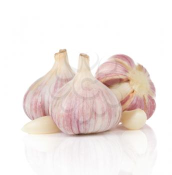 garlics isolated on white background