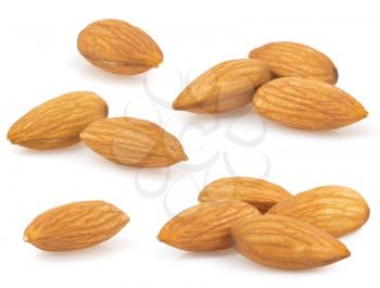 almond nut isolated on white background