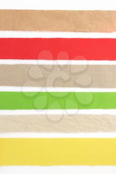 torn paper strip isolated on white background