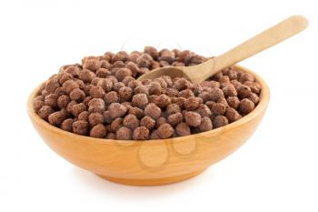 cereal chocolate balls isolated on white background