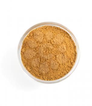 cinnamon powder isolated on white background