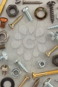 hardware tools at metal background texture