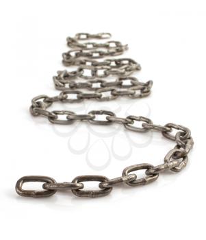metal chain isolated on white background