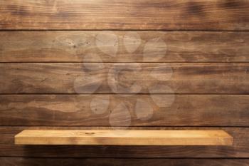 shelf and wooden wall background texture surface