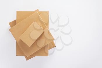 cardboard box on white background texture