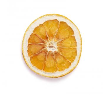 dried orange fruit isolated on white background