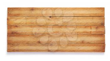 aged wooden board surface isolated on white background