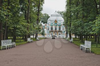 The Hermitage in Catherine Park of the settlement Tsarskoye Selo the Leningrad region nearby to the city of St. Petersburg.