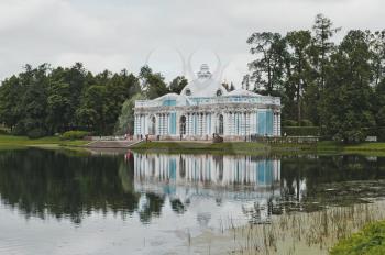 Building, object of heritage in Catherine Park of Tsarskoye Selo nearby to the city of St. Petersburg.