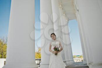 The bride with the white columns.