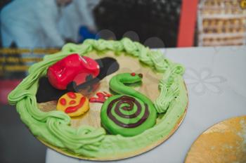 Separate elements for childrens cake.