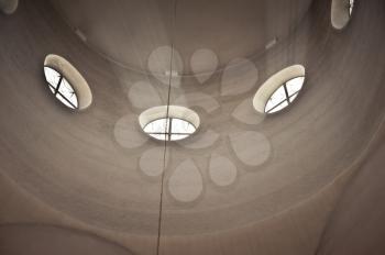 Light lamps in a church building for illumination of a room.