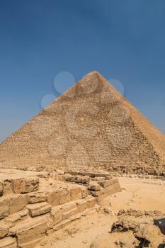 pyramids of the pharaohs in Giza. Cairo, Egypt