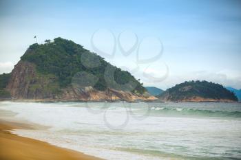 Copacabana . brazilian beach in Rio de Janeiro, Brazil, south America.