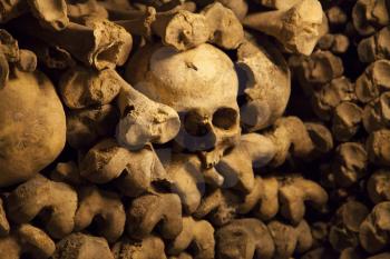 Catacombs of Paris. buried underground for more than 6 million people.