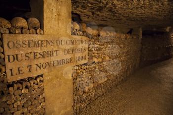 Catacombs of Paris. buried underground for more than 6 million people.