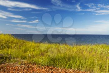 Baltic Sea in summer . beautiful scenery , recreational facilities in Europe