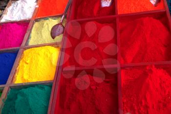 Paint pigment in the sun in Kathmandu, Nepal.